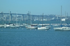 View of marina & Coronado Bridge from our RV site