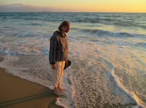 Carol on the beach