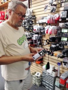 Patrick assessing accessories