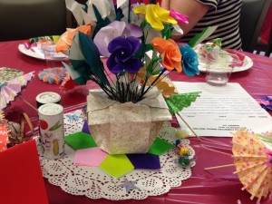 Beautiful origami centerpiece