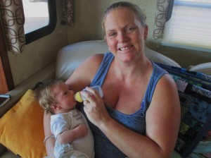 Kristen with baby William