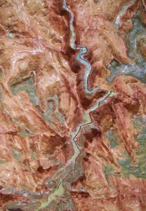 Relief map of Zion Canyon