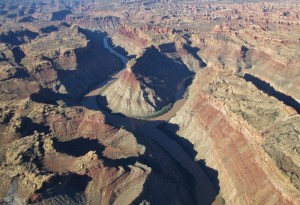 Confluence of the Colorado (left) and Green Rivers