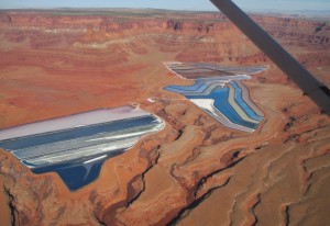 Potash evaporation ponds