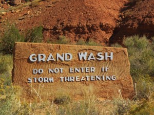 At the entrance to Grand Wash