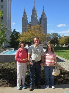 Carol, John, & Tricia in Temple Square