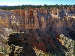 Eroded white limestone