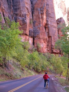 Biking alone in the canyon